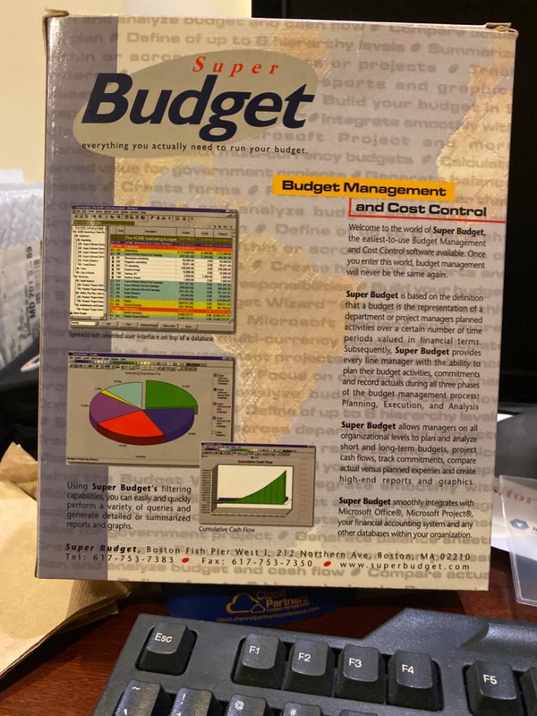 NEW UNUSED Super Budget Version 4.0 Budget& Cost Control+ License Disk NFR gallery