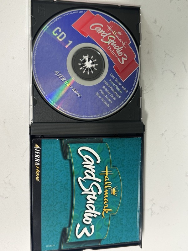 Hallmark Card Studio 3 Deluxe PC CD-ROM Complete 3 Disc Set w Manual gallery