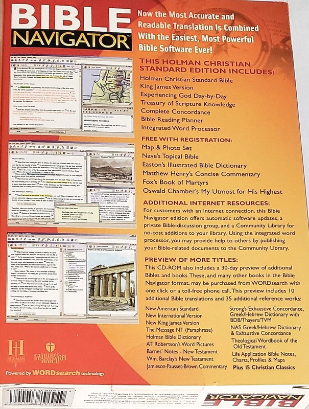 Holman Christian Edition Bible Navigator Windows CD 98/2000/XP or later gallery