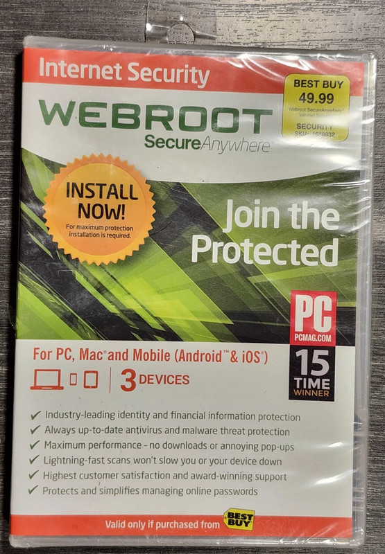 Webroot SecureAnywhere Internet Security – Full Version for Windows & Mac NEW