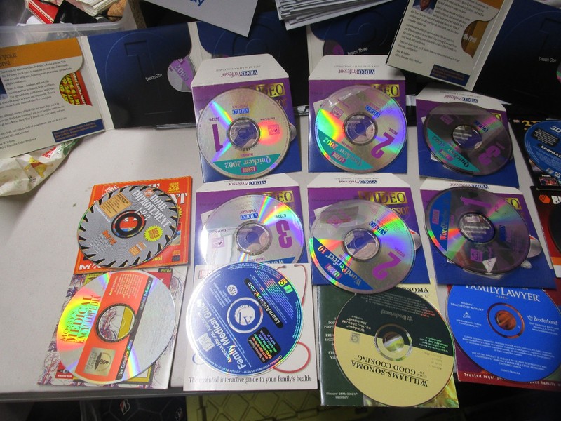 Computer Cd-Rom Lot 20+ Discs Dictionary Atlas Home Depot Video Professor gallery