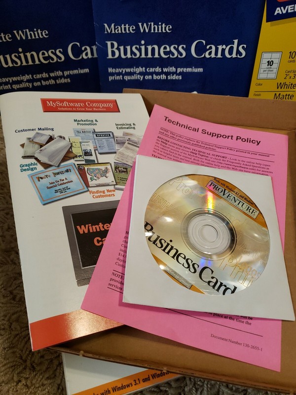 Pro Venture Business Cards Software (Platform: Windows 95) PLUS CARD STOCK 2903 gallery