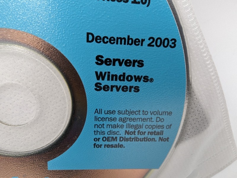 Microsoft Licensing Windows Server 2003 Web Edition CD Disc December 2003 gallery