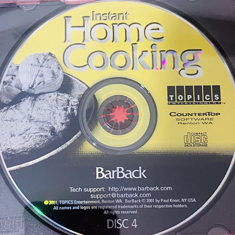 Instant Home Cooking Topics CD Software Set Of 4 Disc 1 2 3 4 gallery