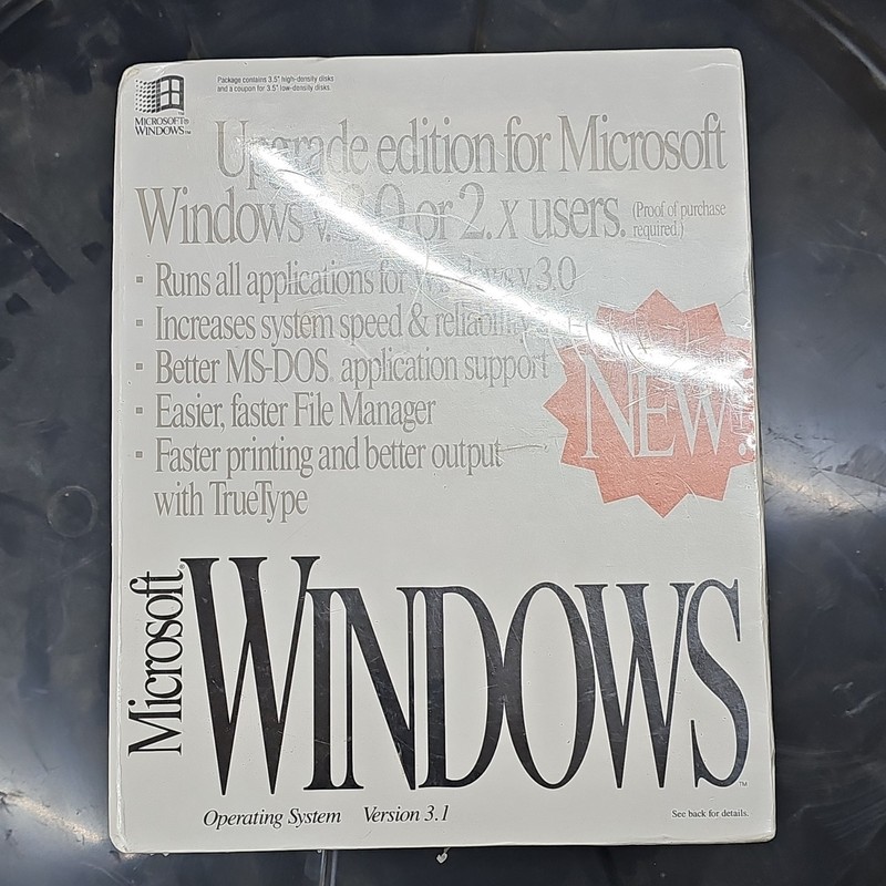 Microsoft Windows 3.1 Upgrade Edition 29220 Retail Box Floppy 3.5″ English
