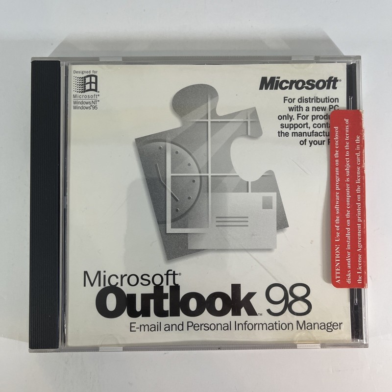 MICROSOFT OUTLOOK 98 EMAIL INFO MANAGER OEM NEW PC DISTRIBUTION PC CD-ROM New