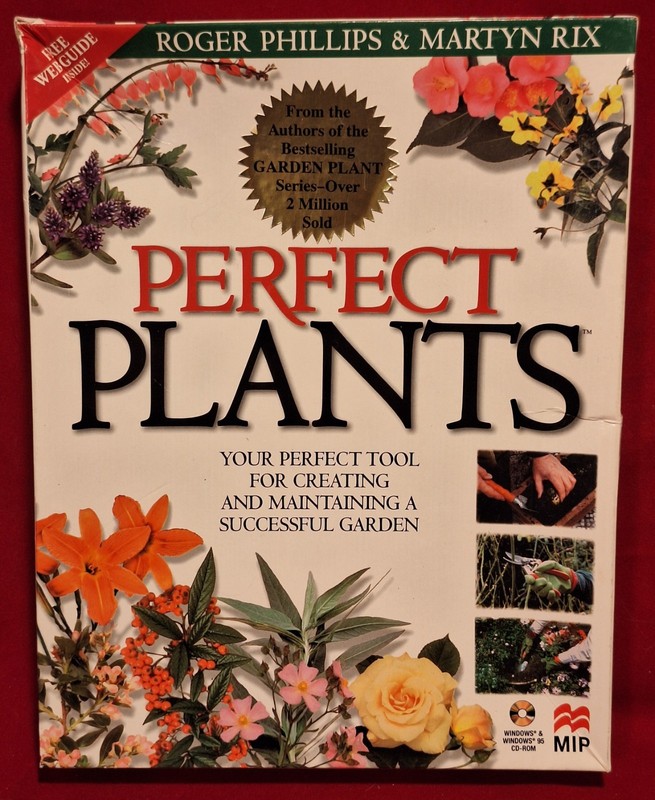 1996 Perfect Plants Roger Phillips & Martin Rix Big Box PC CD-ROM Windows Maxis