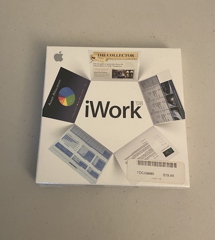 iWork 08 V8.0.2 Mac Apple Keynote Pages Numbers Sealed Software Retail MB624Z/A