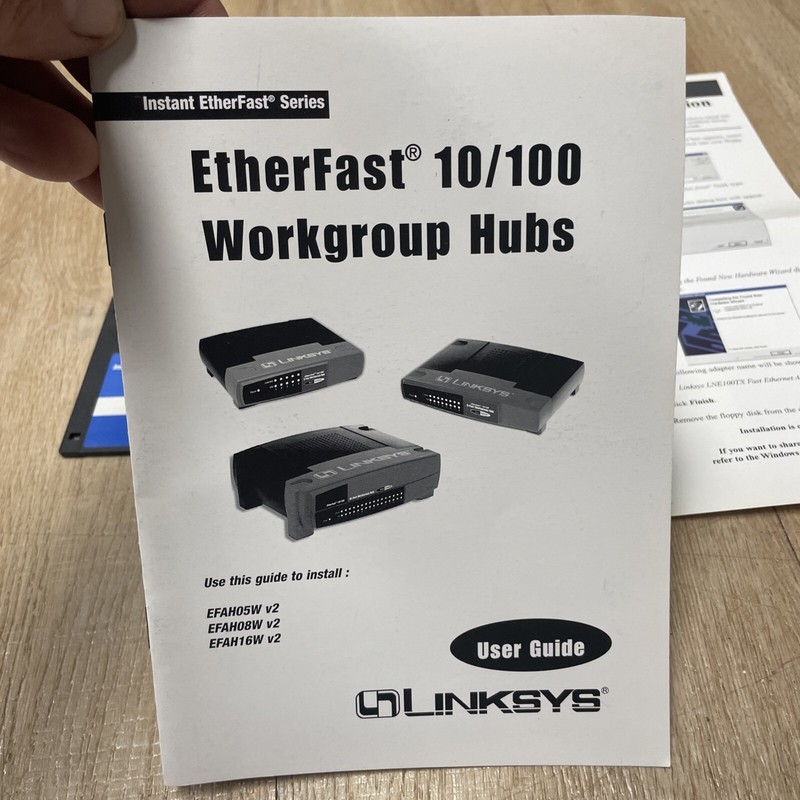 Linksys Instant EtherFast 10/100 Vintage Software & Manuals Lot 2000 gallery