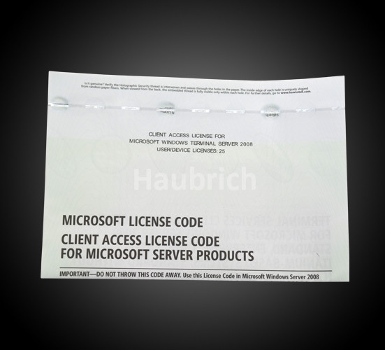 25 Terminal / Remote Desktop Services (TS / RDS) CALs Windows Server 2008 (R2) gallery
