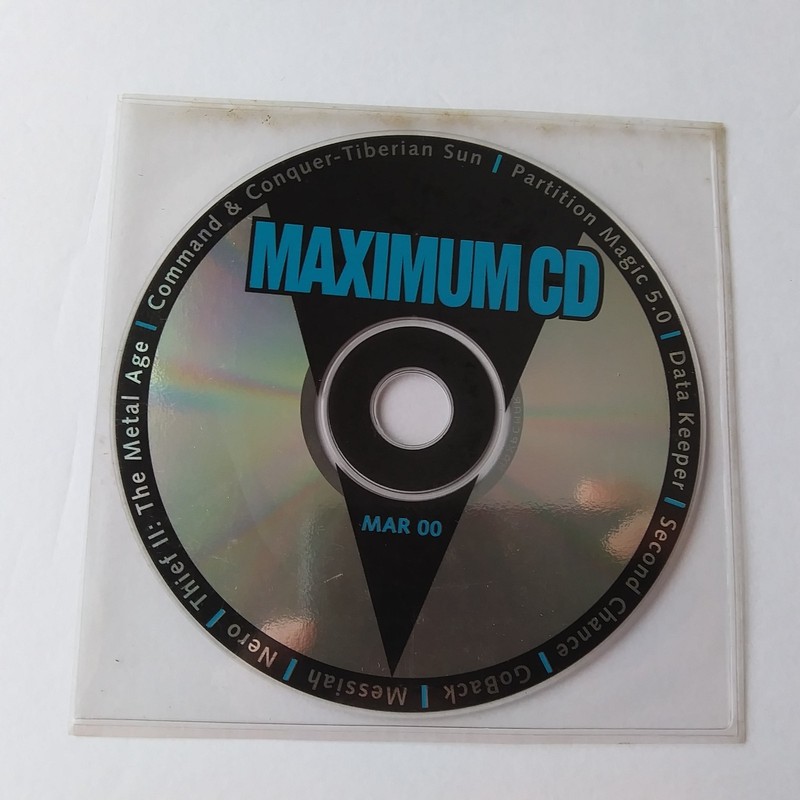 Maximum CD Mar 2000 PC Software Disc Data Utilities w/ Sleeve
