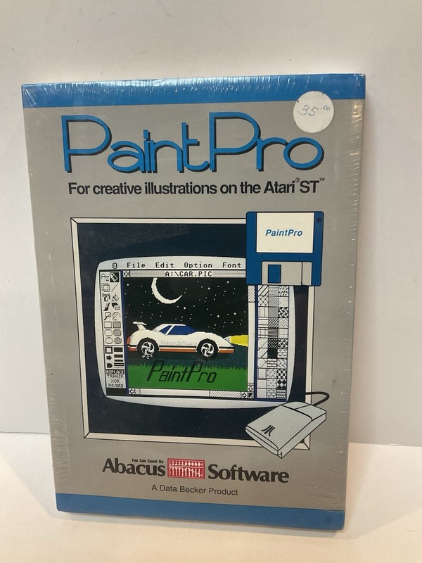 Vintage Atari ST PaintPro Illustration Software Abacus Software NOS Sealed
