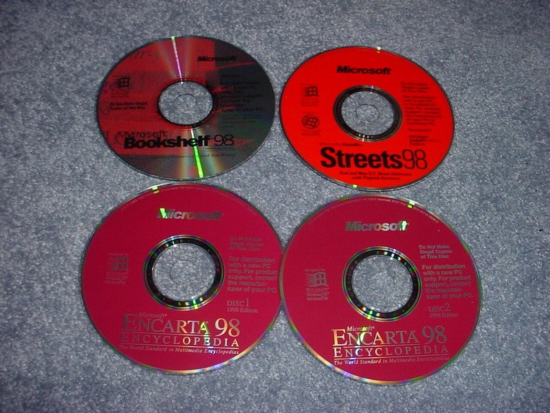 Microsoft Bookshelf 98 STREETS 98 ENCARTA 98 TWO DISC gallery
