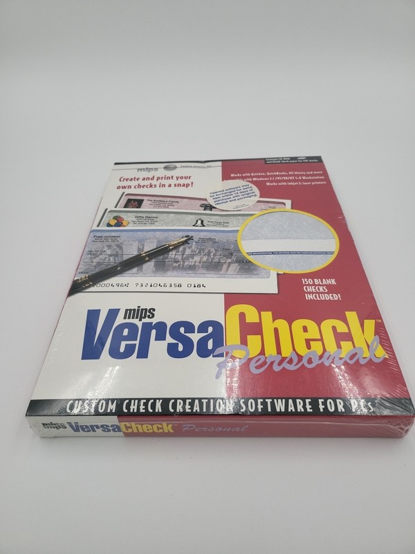 VersaCeck Check Personal 1998 w/ Blank Checks PC CD Print templates program New gallery