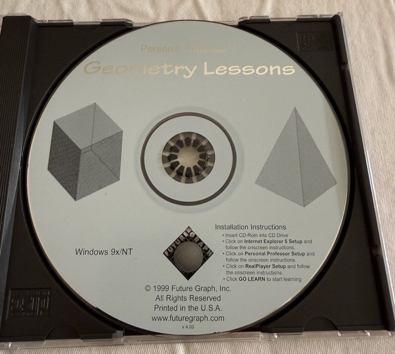 Vintage Personal Professor: Geometry Mutlimedia Lessons PC CD-ROM Software 1999 gallery