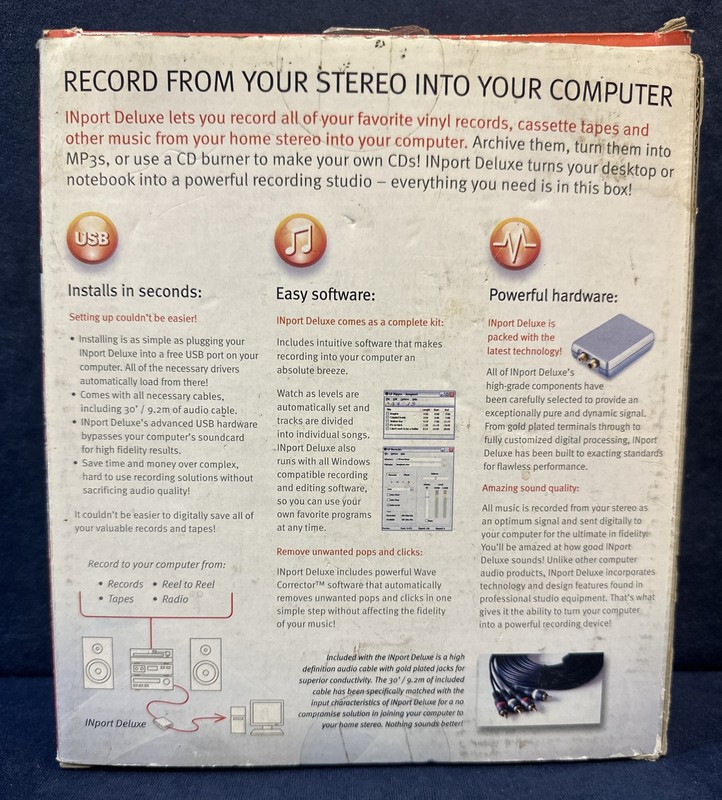 XiteI Inport Deluxe Software Record From Your Stereo To Your Computer New gallery
