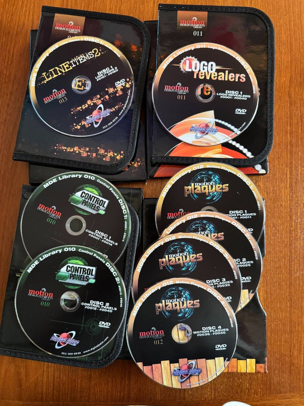 Digital Juice Motion Design Elements Lot of 4 DVD's - Disc # 10, 11, 12, 13 gallery
