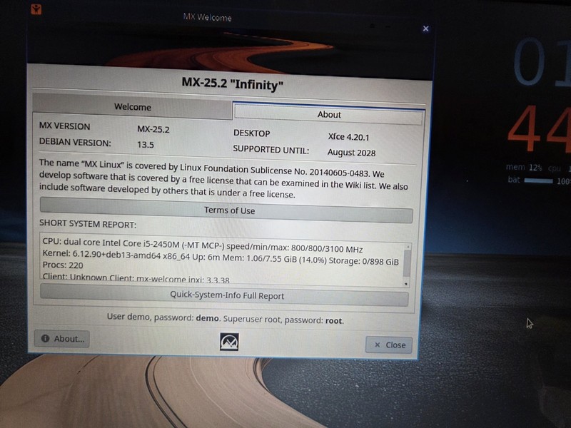 Linux MX V25.2, Xfce, 64-bit, Bootable Live and Install USB Flash Drive gallery