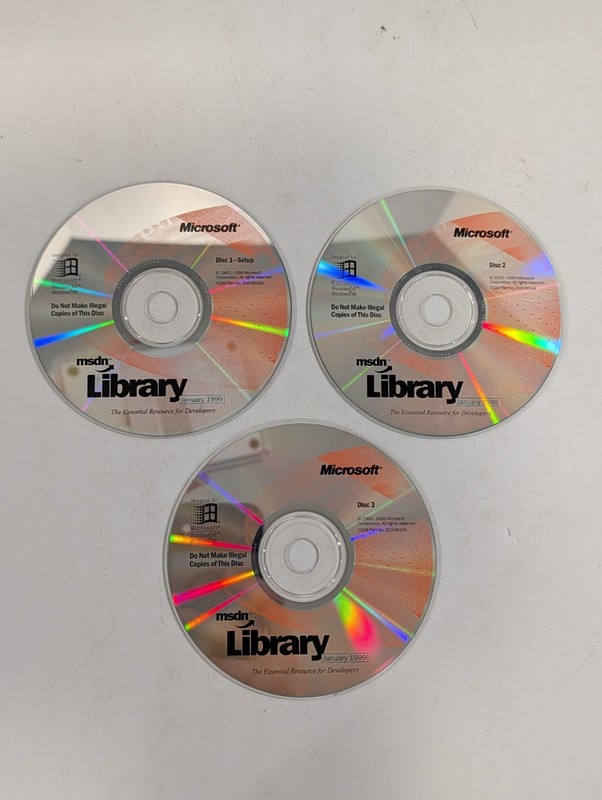 Microsoft MSDN Library January 1999 Complete 3-CD Set