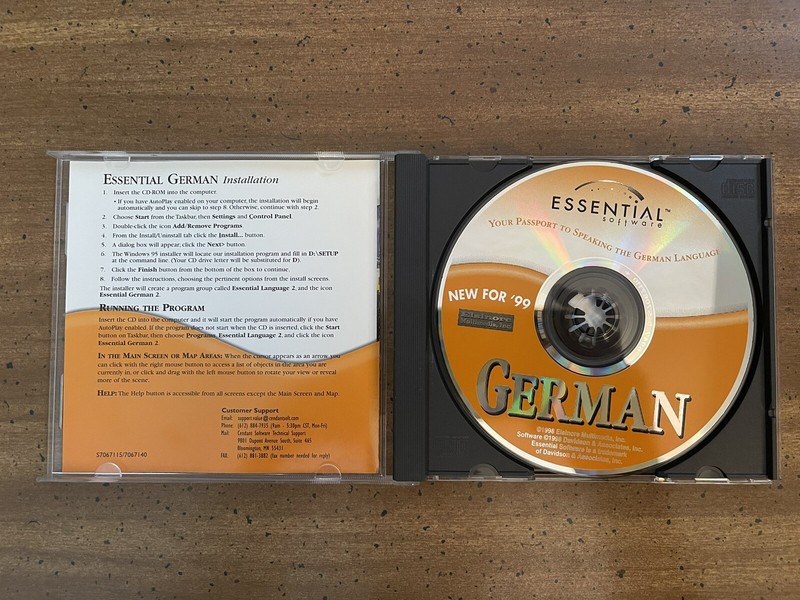 Learn German Language PC CD Rom Windows 95 Elsinore NOT Rosetta Stone Duolingo gallery