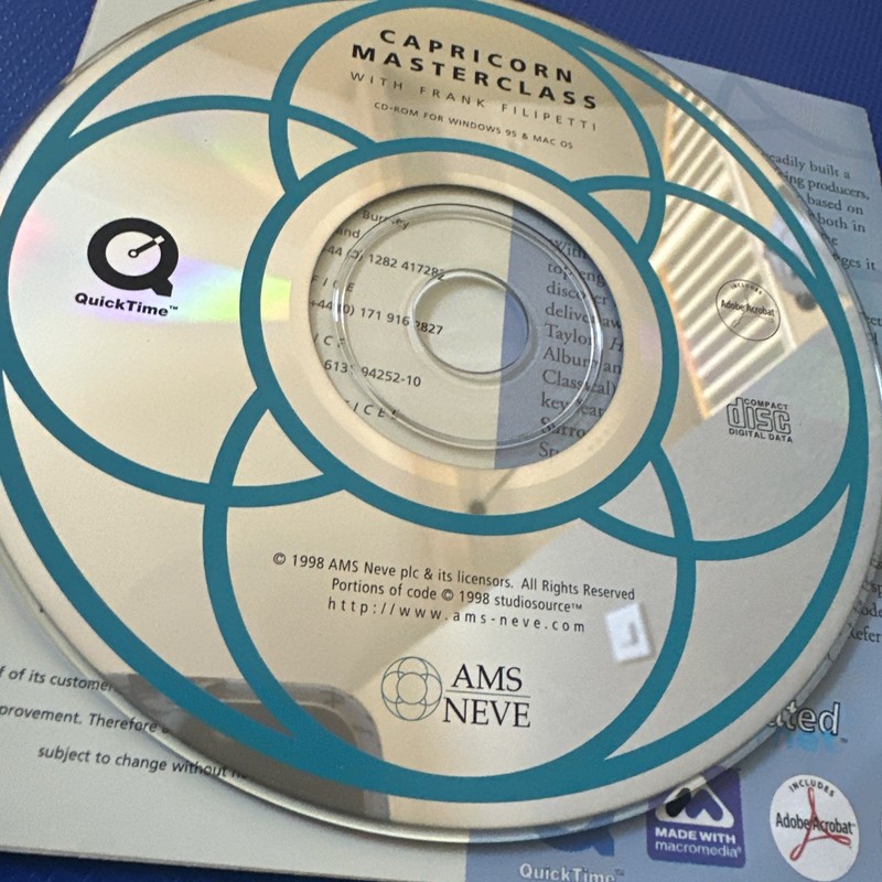 Capricorn Masterclass CD-ROM by AMS Neve for Windows 95 & MAC OC gallery