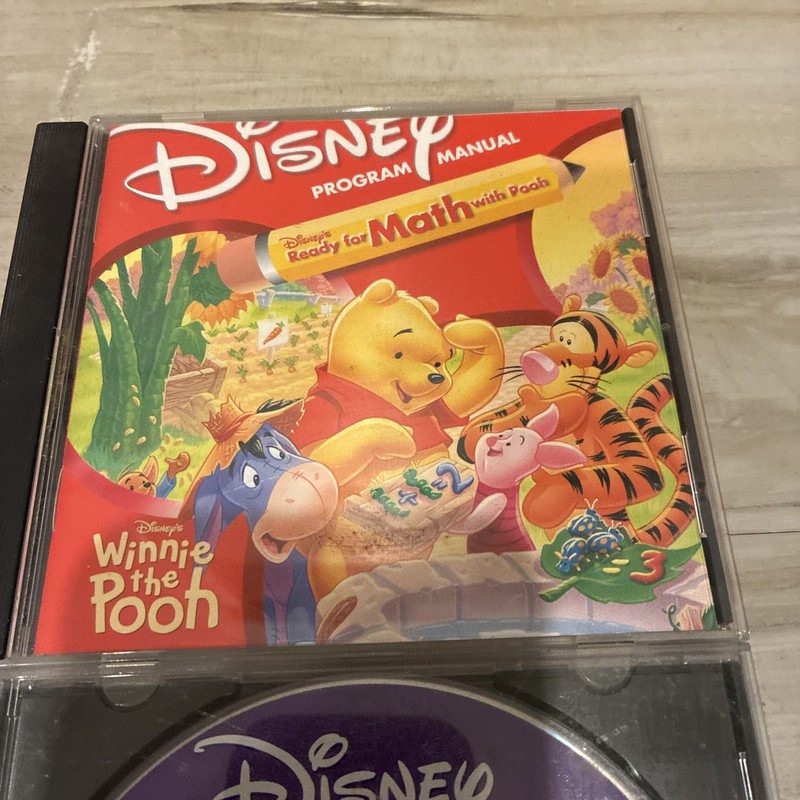 Disney 2 PC LOT Winnie The Pooh Math & Disney Classic Print Studio Discs VG gallery