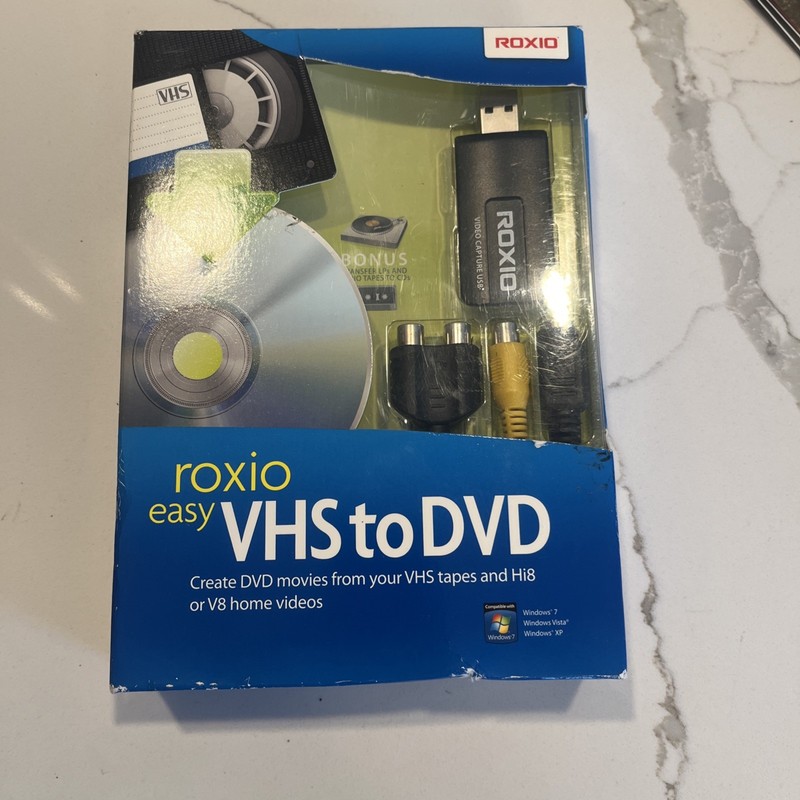 Roxio Easy VHS to DVD - Transfer Video Tape to PC or DVD - Windows 7 Vista XP