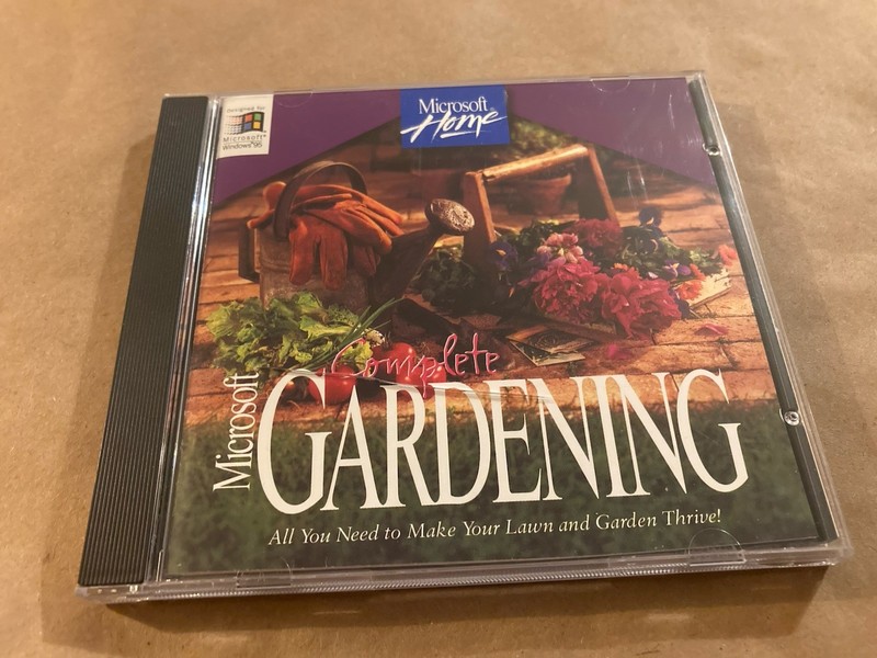 Microsoft Home Complete Gardening CD-ROM Disc W/ Case Windows 95, 1996