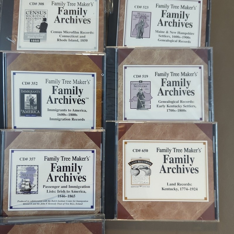 Family Tree Maker's Family Archives software Ver 6.01 Broderbund geneology CDRom gallery