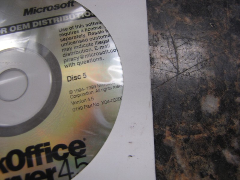 Lot of (5) Vintage Microsoft Back Office Server 4.5 CD-ROM Disks #3-7 - MH41 gallery