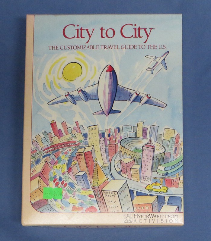 Vintage Activision Hyperware City to City US Travel Planning Guide Complete Box gallery