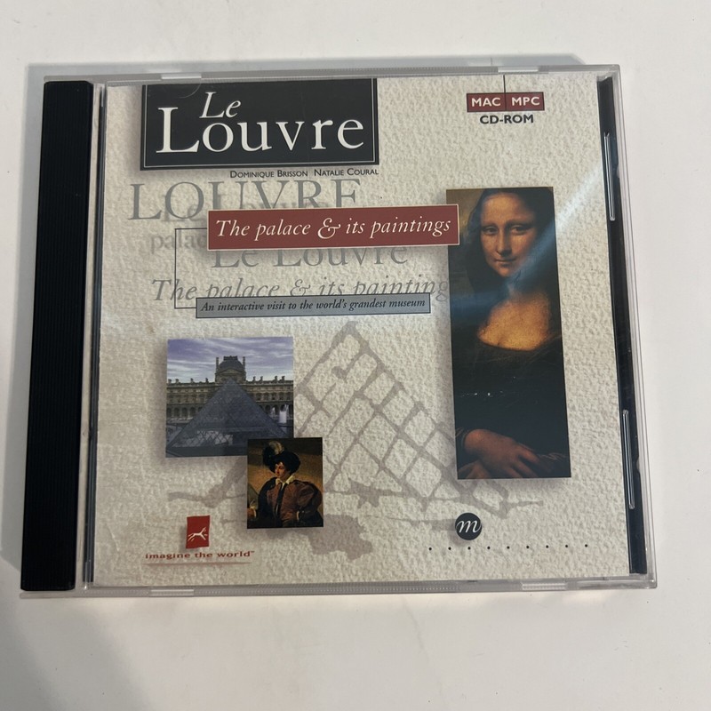 Le Louvre – The Palace And Its Paintings – CD-Rom – Mac or PC 1995 Rare