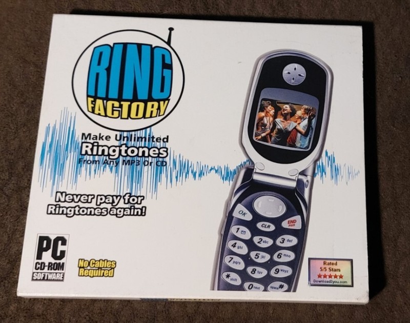 Ring Factory CD-ROM PC Computer Software Program Downloader Disk Vintage  B22