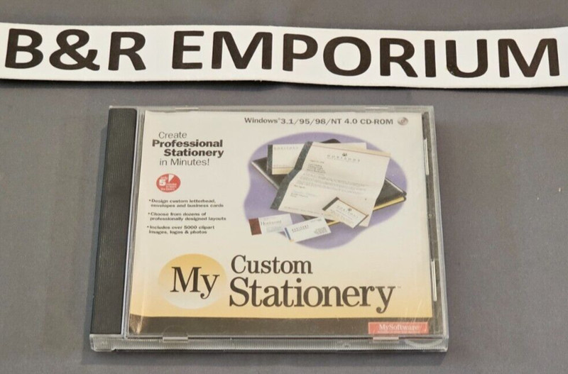 My Custom Stationery - (1999 MySoftware Company) - Used CD-ROM