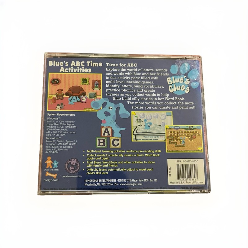 Humongous Entertainment Blue's ABC Time Activities CD-ROM Win 95/98 Mac English gallery