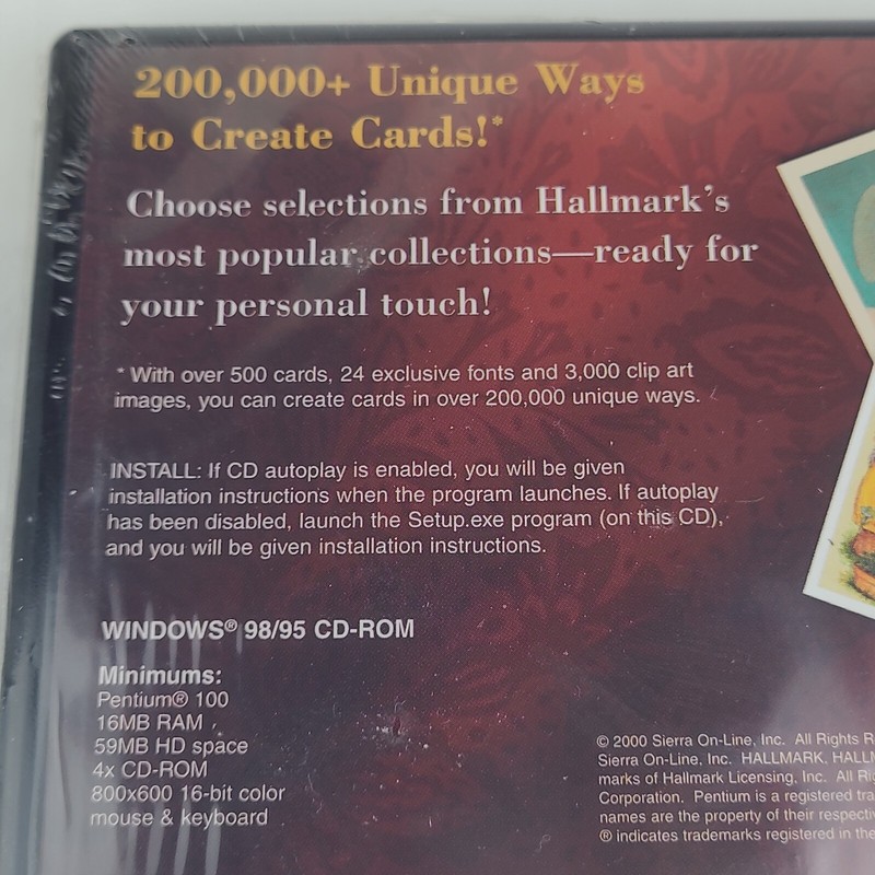 Sierra Home Hallmark Card Studio Express & Print Artist Platinum Softwares 2000 gallery
