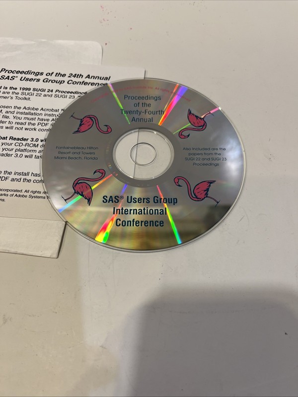 SAS Users Group International Conference 1999 24th Annual Proceedings CD Miami