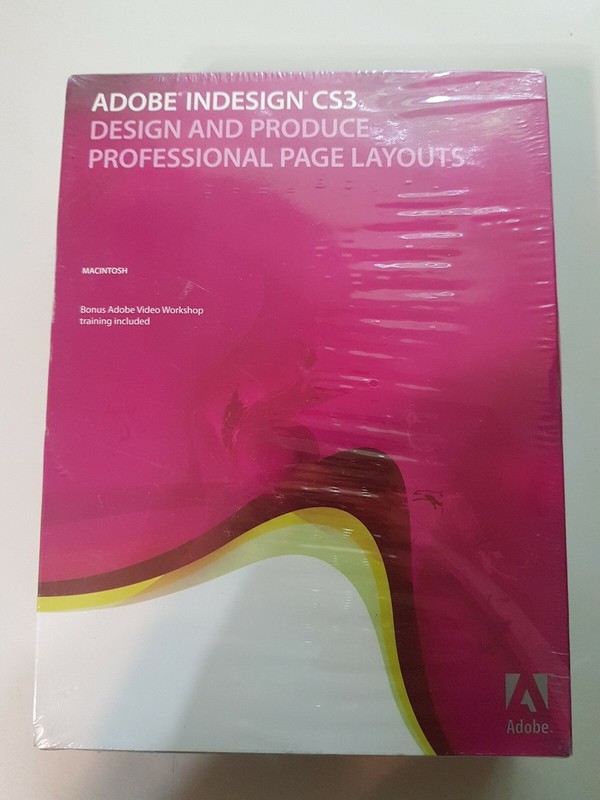 2007 Adobe InDesign CS3 Upgrade for Macintosh BRAND NEW SEALED