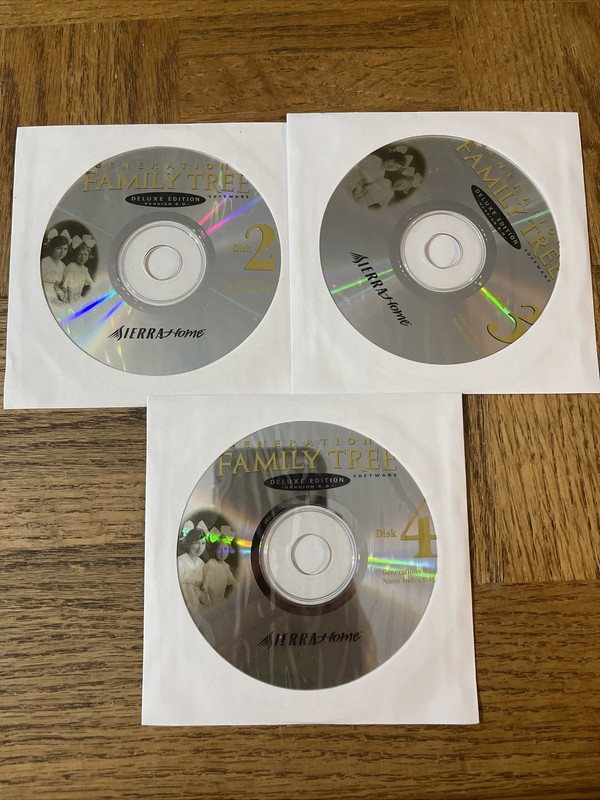 Generations Family Tree Deluxe PC Software MISSING DISC 1