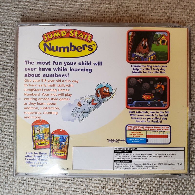 Jump Start Numbers CD ROM Math Skills Learning Games Age 5-8 Homeschool Kids Vtg gallery
