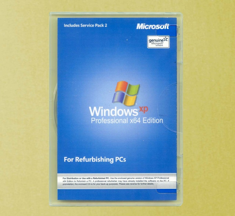 NEW Windows XP Professional x64 Edition 64-bit SP2 CD Disc & Product Key on COA