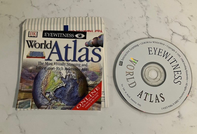 Eyewitness World Atlas CD-ROM – Instructional Interactive Windows 95/98