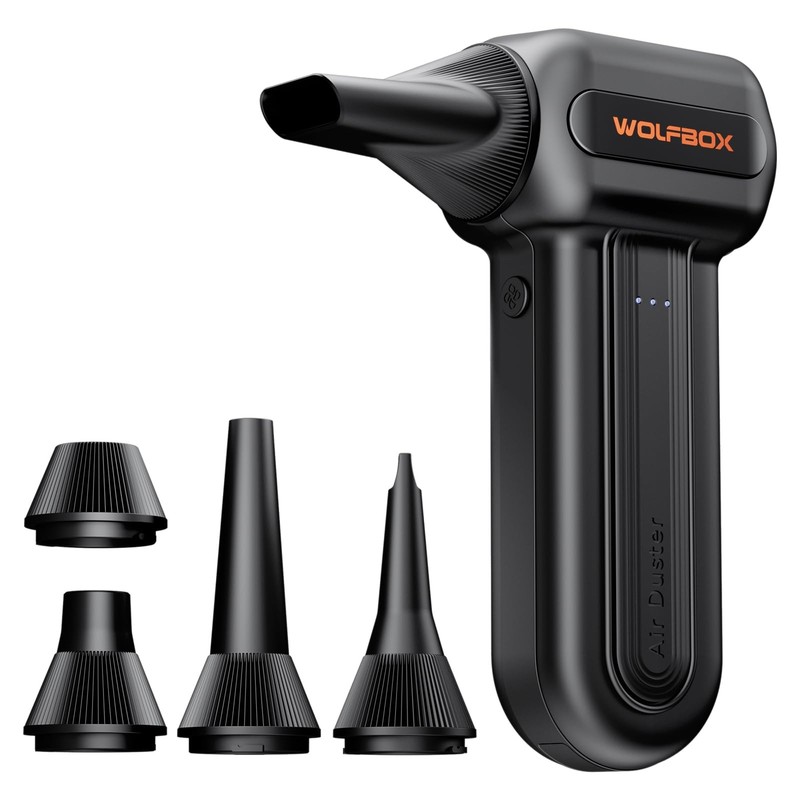 Wolfbox Mf60 Compressed Air Duster-110000Rpm Super Power Electric Air Duster