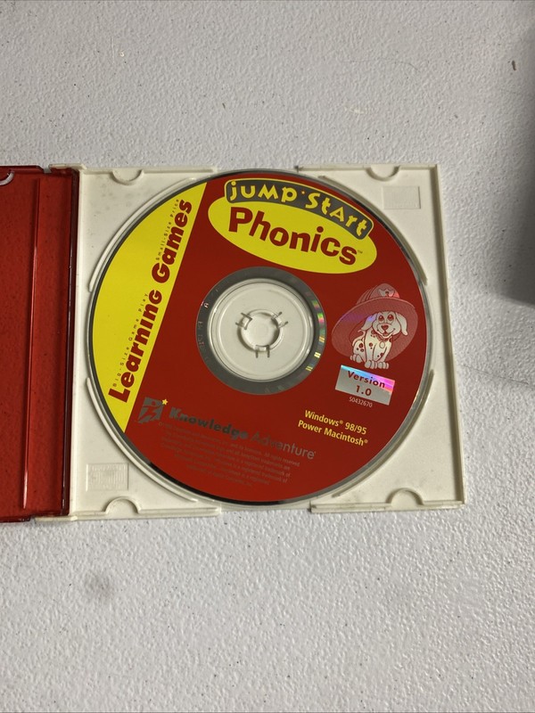 JumpStart Phonics- Ages 4-6 (PC 1999) Windows Computer Game disc only