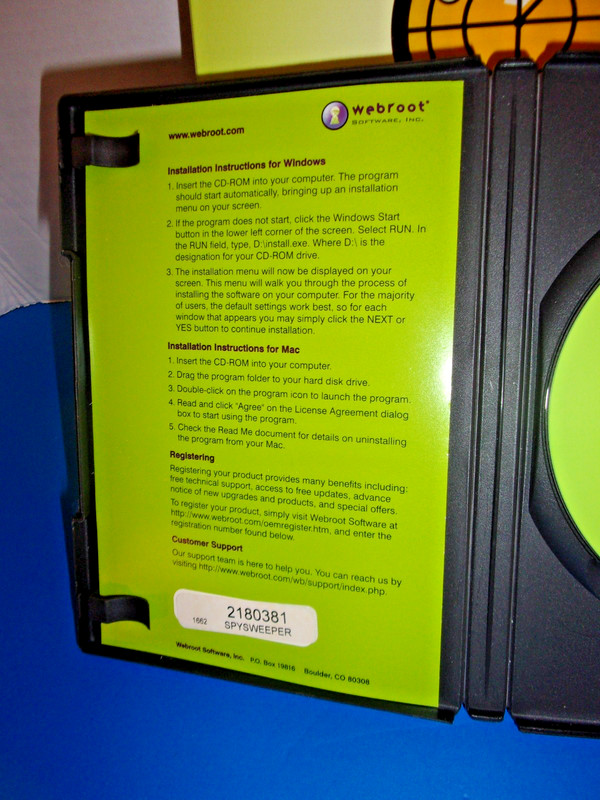 WEBROOT Spy Sweeper 2003 Webroot Software Inc. Windows 98, 2000, ME, XP + CD gallery