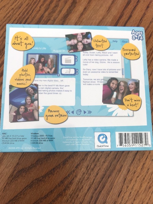 NEW SEALED My Life... By ME! Awesome Digital Diary MAC/PC Software photos videos gallery