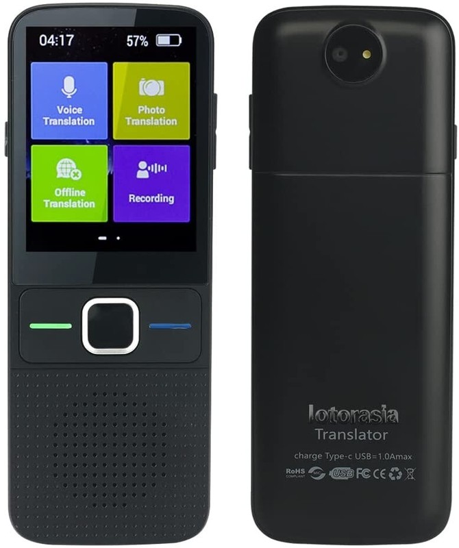 lotorasia Portable Instant Language Translator Device Support WiFi/Hotspot/Offli