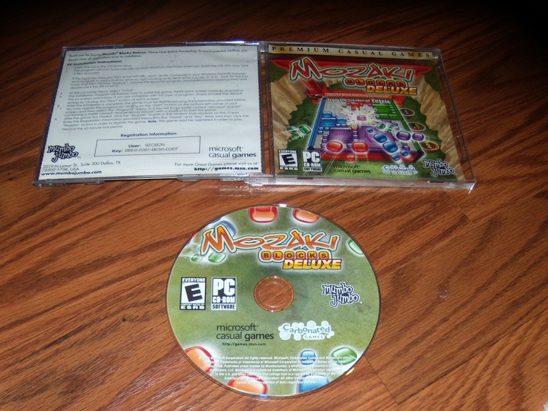 Mozaki Blocks Deluxe (PC, 2007) CD-ROM Game mint condition with key