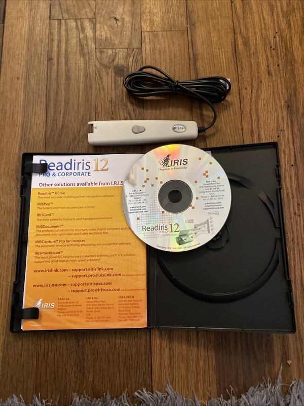 Readiris Pro12 for Windows Scan to PDF Excel Word With Iris Pen USB Model