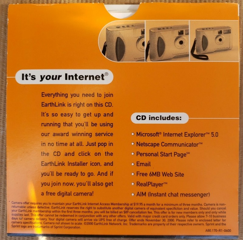 Pre-owned ~ EarthLink 5.0 Internet Explorer Software Disc PC CD-Rom 2000 gallery